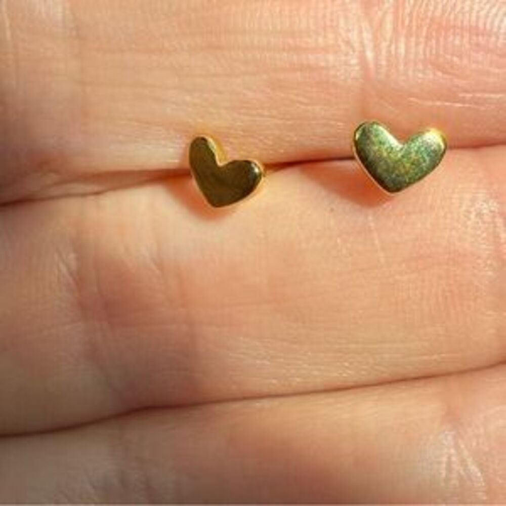 100% 925 Sterling Silver Mini Small Love earrings